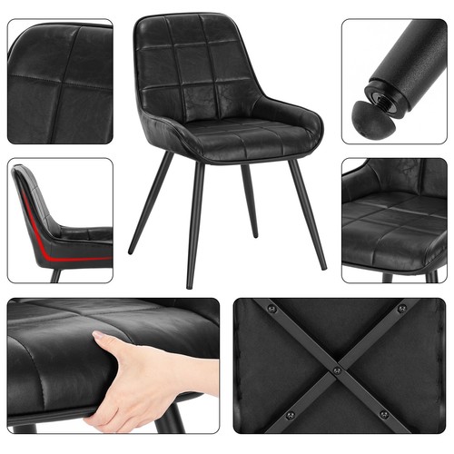 2/4/6x Dining Chairs Upholstered Seat Kitchen Armchairs Dining Room Restaurants - Picture 6 of 15