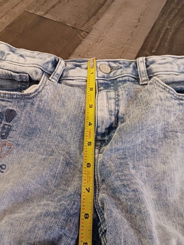 Gap Denim Jean Shorts Juniors Size 16 Midi Short love & peace Embroidered - Picture 5 of 6