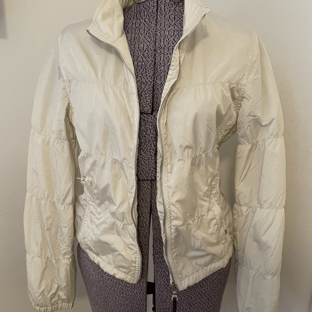 Authentic Prada lightweight off-white puffer jacket s | eBay