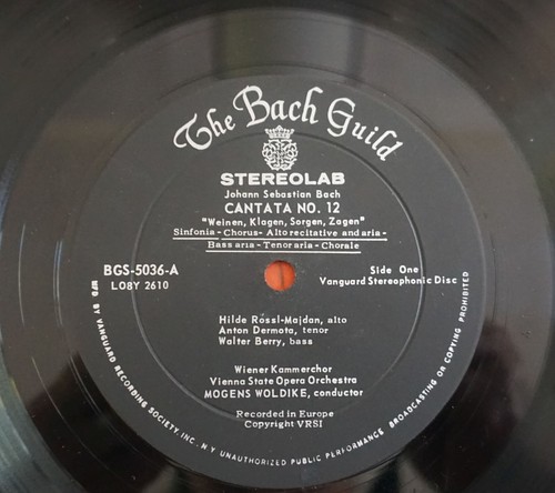 Johann Sebastian Bach - Cantata No. 12 & 29 [BGS-5036] Vinyl Vanguard Stereo - Picture 5 of 7