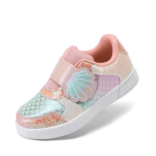 Toddler Girls School Fashion Sneakers Sparkly Shiny Lightweight Athletic Shoes - Picture 11 of 28