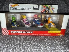 Hot Wheels 1:64 Mario Kart Diecast Model Cars 4 pack (SEALED)