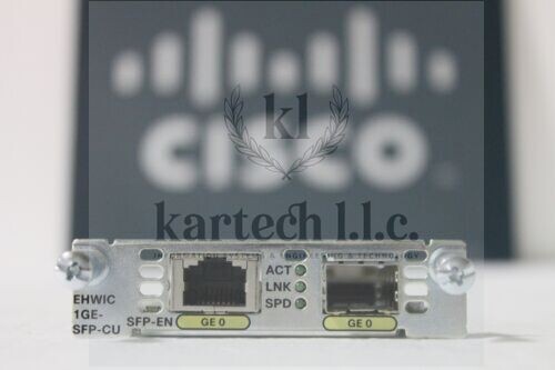 Cisco EHWIC-1GE-SFP-CU 1-Port Gigabit Ethernet Enhanced Network Card - Picture 1 of 3