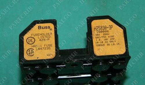 Buss, H25030-3P, Cooper Bussman portafusibili portafusibili 30A 250V - Foto 2 di 3
