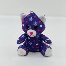 Build A Bear Mini Flurry Kitty Cat Plush Keyring Keychain Heart Snowflake Love
