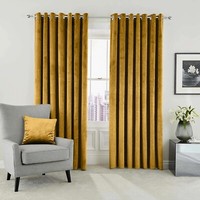 Luxury Velvet Curtains PAIR of Blackout Eyelet Ring Top Fully Lined Ready Made