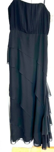 SPECTACULAR ABS by ALLEN SCHWARTZ CHIFFON TIERED DRESS GOWN PLEATED BODICE 8 NWT - Picture 2 of 10