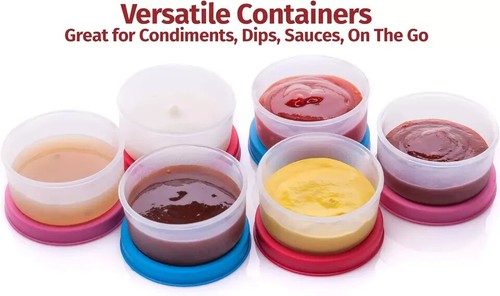 1.3 Oz. Small Food Storage Containers with Lids Sauce Cups Leak Proof Reusable - Bild 2 von 7