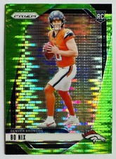 2024 Prizm Bo Nix SP Neon Green Pulsar Prizm Rookie Card #309 Denver Broncos 🔥