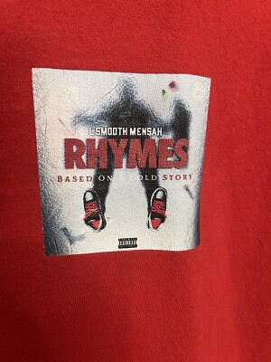 L-Smooth Mensah RYHMES Based On A Cold Case T-Shirt Adult Large Red