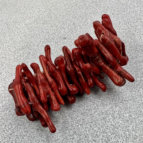 Vintage Native Red Stabilized Ocean Coral bracelet 35 grams - Picture 7 of 9