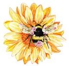 FURNITURE TRANSFER RUB ON WATERSLIDE VINYL STICKER VINTAGE  YELLOW FLOWER BEE ❤️