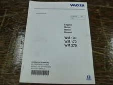 Wacker WM130 WM170 WM270 Engine Owner Operator Maintenance Manual