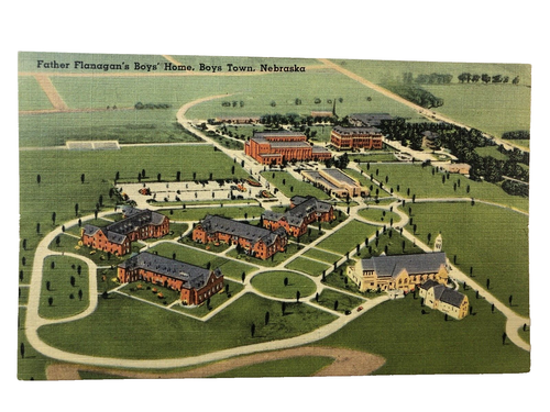 Boys Town NE Nebraska Building Map Father Flanagans Boys Home PM 1949 - Picture 1 of 8