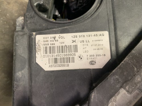 2011-2013 BMW FITS 528i-550i M5 DRIVER Headlight 1ZS 010 131-45/AJ LEFT READ - Picture 3 of 7