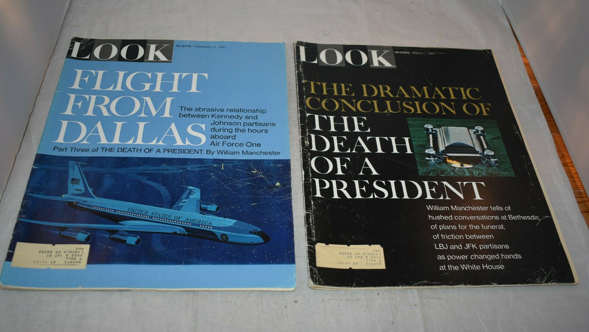 5) John F Kennedy Themed Cover Magazine Lot Life Look Collectible
