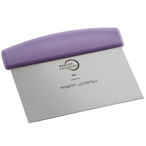 Mercer Culinary Millennia 6" x 5" Dough Cutter / Scraper With Purple Handle - Picture 3 of 3