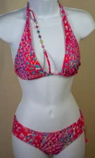 Candie's Pink Multi Spot/Glass Embellish Bikini Top or Bottom Swimwear MSRP $32