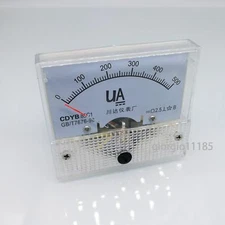 DC 0~500uA Class 2.5 Accuracy Analog Amperemeter Panel Meter Gauge 85C1