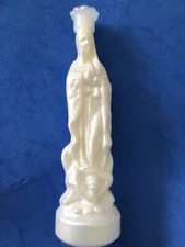 HOLY WATER Bottle Vial Our Lady of GUADALUPE Italy Hard Plastic Empty 5.5"