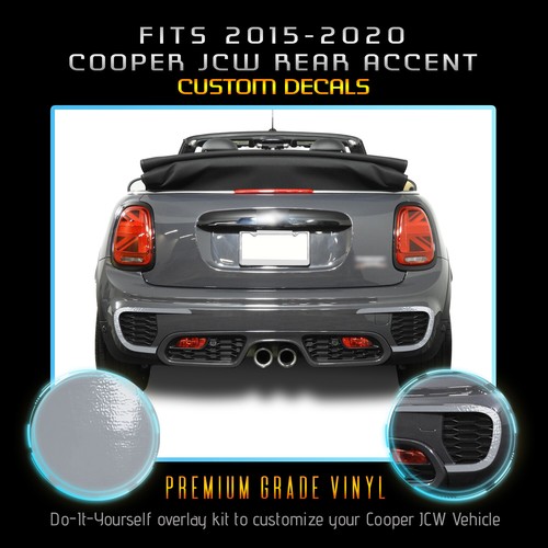 For 2015+ Mini Cooper John Cooper Works Rear Bumper Accent Decals - Glossy Vinyl - Picture 12 of 21