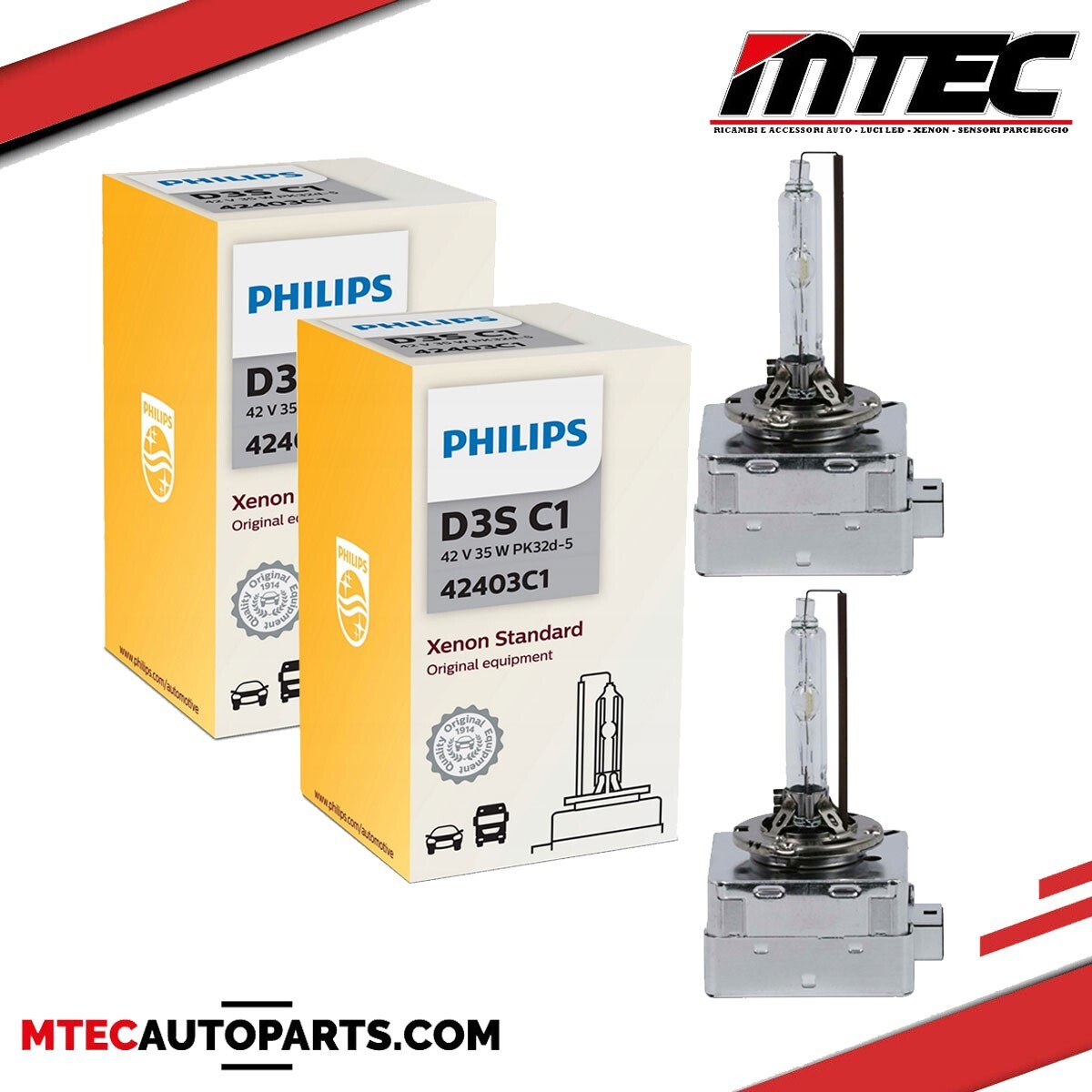 Par Philips D3S Lámparas Xenon Hid 35W Blanco Embutido Audi BMW