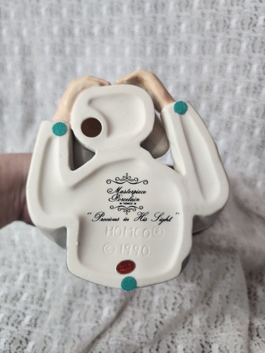 Home Interiors Homco Masterpiece Porcelain Precious In His Sight With Stand - Picture 2 of 7