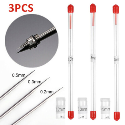 3Pcs 0.2mm 0.3mm 0.5mm Airbrush Nozzles and Needles Tips Replacement Accessory 3Pcs 0.2mm 0.3mm 0.5mm Airbrush Nozzles and Needles Tips Replacement Accessory