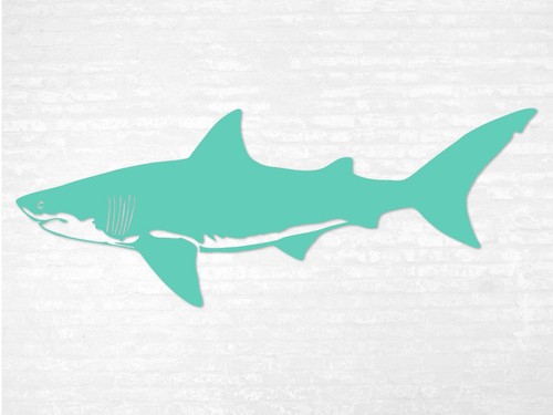 Great White Shark Decal - Unique Vinyl Art Sticker for Laptop, Car Window - Picture 32 of 40