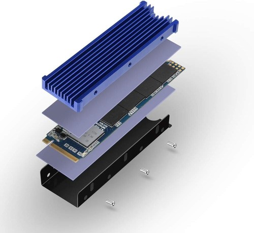 Double-Sided Cooling M.2 Rival Blue Heatsink - Maximum Performance Enhancement - Picture 6 of 9