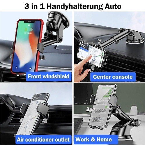 Car Mobile Phone Holder Gravity Dashboard Suction Mount Stand For Universal - Picture 5 of 6
