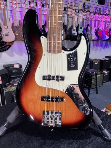 Fender Player Plus Active Jazz Bass 3-tone Sunburst Free Ship! GET PLEK'D 014 - Picture 1 of 11