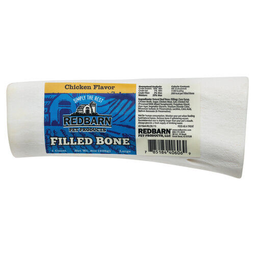 Redbarn Pet Products Filled Bone Dog Treat Chicken, 1 Each/5 Oz, Large