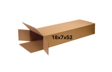 18" x 7" x 52" CARDBOARD BOX - 275 lb - SIDE LOADING - SINGLE GUITAR BOX