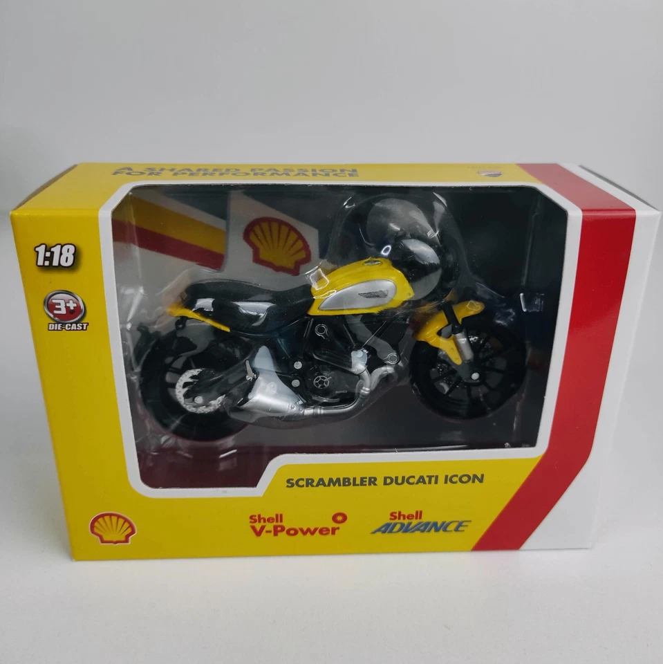Burago Shell V-Power Ducati Motorcycles 1/18 New in Box - Image 3 of 4