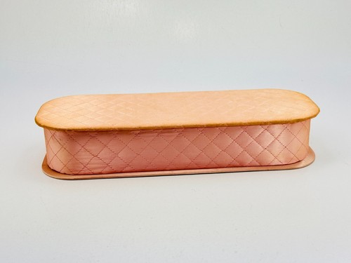 Vintage Rosa Seide Karo Mode Accessoires Aufbewahrungsbox Schmuck Nähen Deckel - Bild 2 von 9
