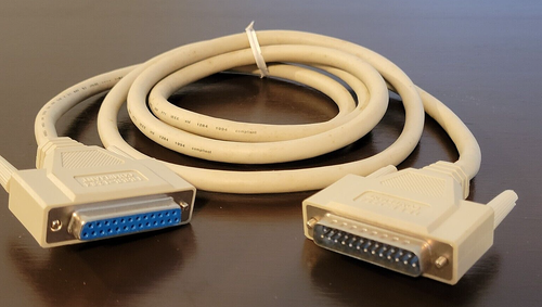 Vintage 6 Fuß 25-Pin IEEE-1284 kompatibles paralleles Druckerkabel PSJ - Bild 4 von 6