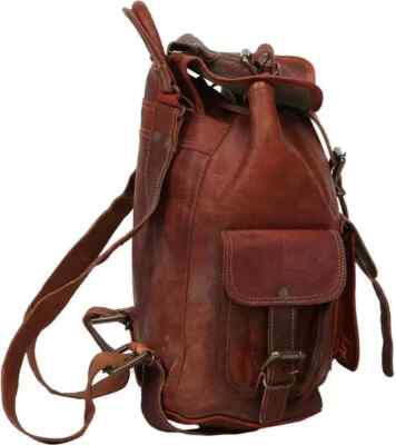 New Genuine Leather BackPack Rucksack Travel Bag For Men's and Women's