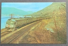 EMPIRE STATE EXPRESS NEW YORK CENTRAL LOCOMOTIVE 4046 COLOR POSTCARD 1961 NEW