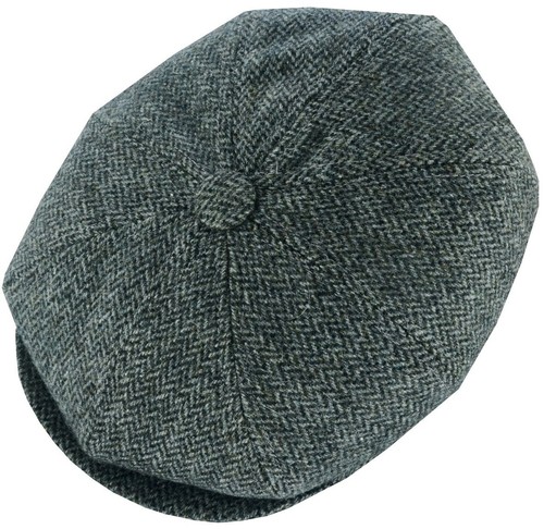 8 PANEL WOOL BLEND PEAKY BLINDERS NEWSBOY CAP BAKER BOY TWEED HERRINGBONE MELTON - Picture 11 of 15
