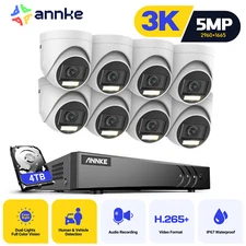 ANNKE 8CH DVR 5MP Audio Security Camera System Human Detection Color Night Vison