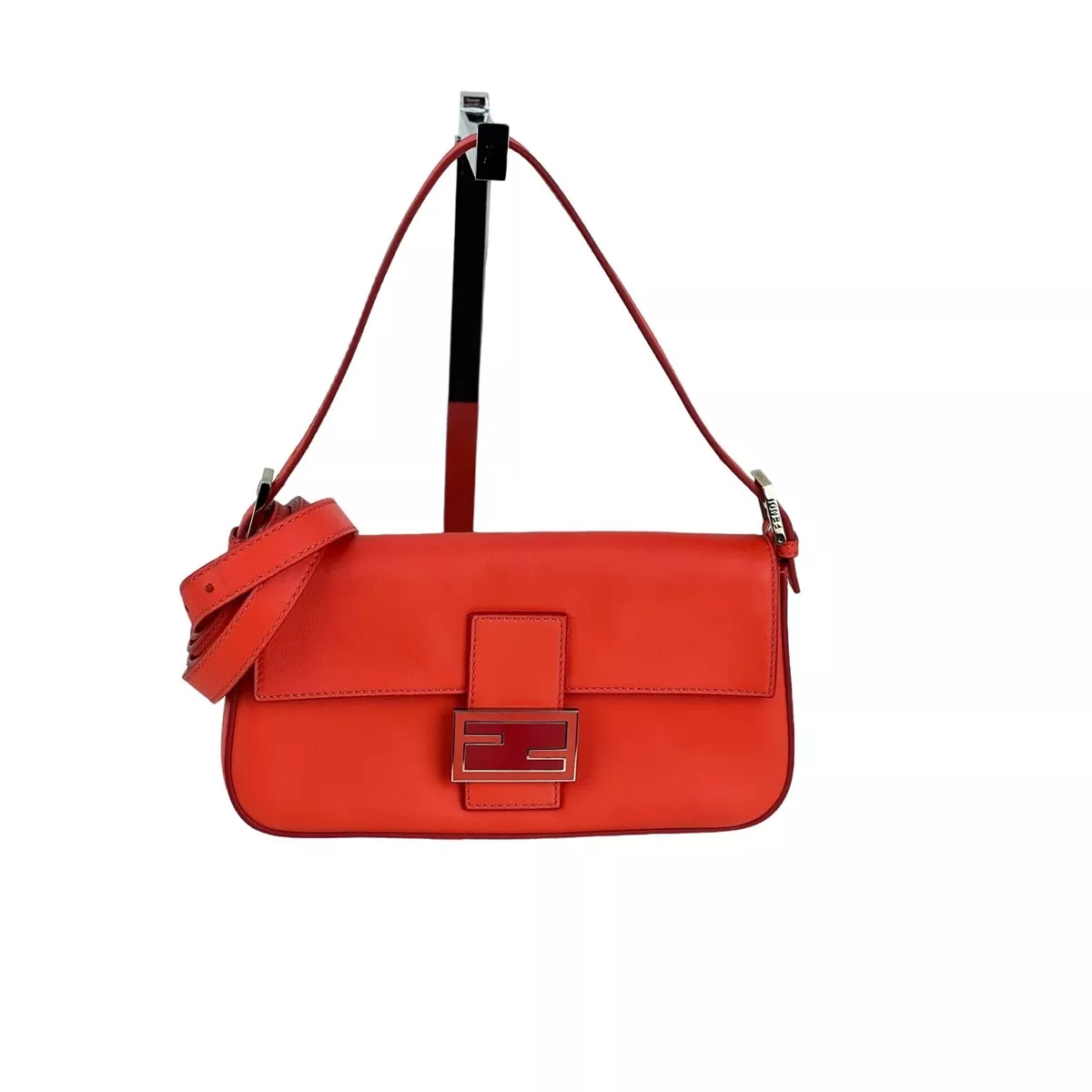Fendi Vitello Baguette Papavero Shoulder Crossbody Hand Bag eBay