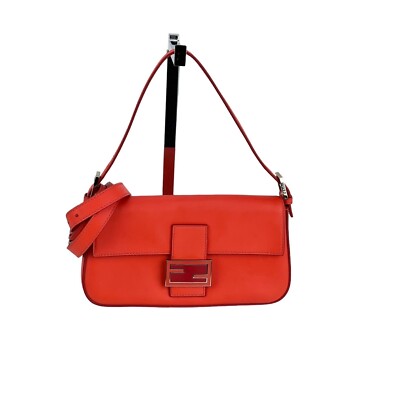 Fendi Vitello Baguette Papavero Shoulder Crossbody Hand Bag eBay