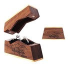Engagement Ring Box -Rustic Ring Box- Solid Wood double ring Yamagata - Walnut