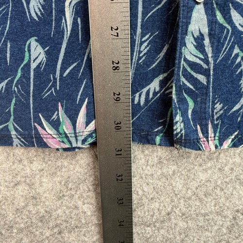 Camisa Tommy Bahama Para Hombre Grande Azul Floral 100% Algodón Abotonada Palma Hawaiana - Imagen 13 de 14