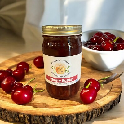 Cherry Butter, Homemade Amish Fruit Butter made with pure cane sugar