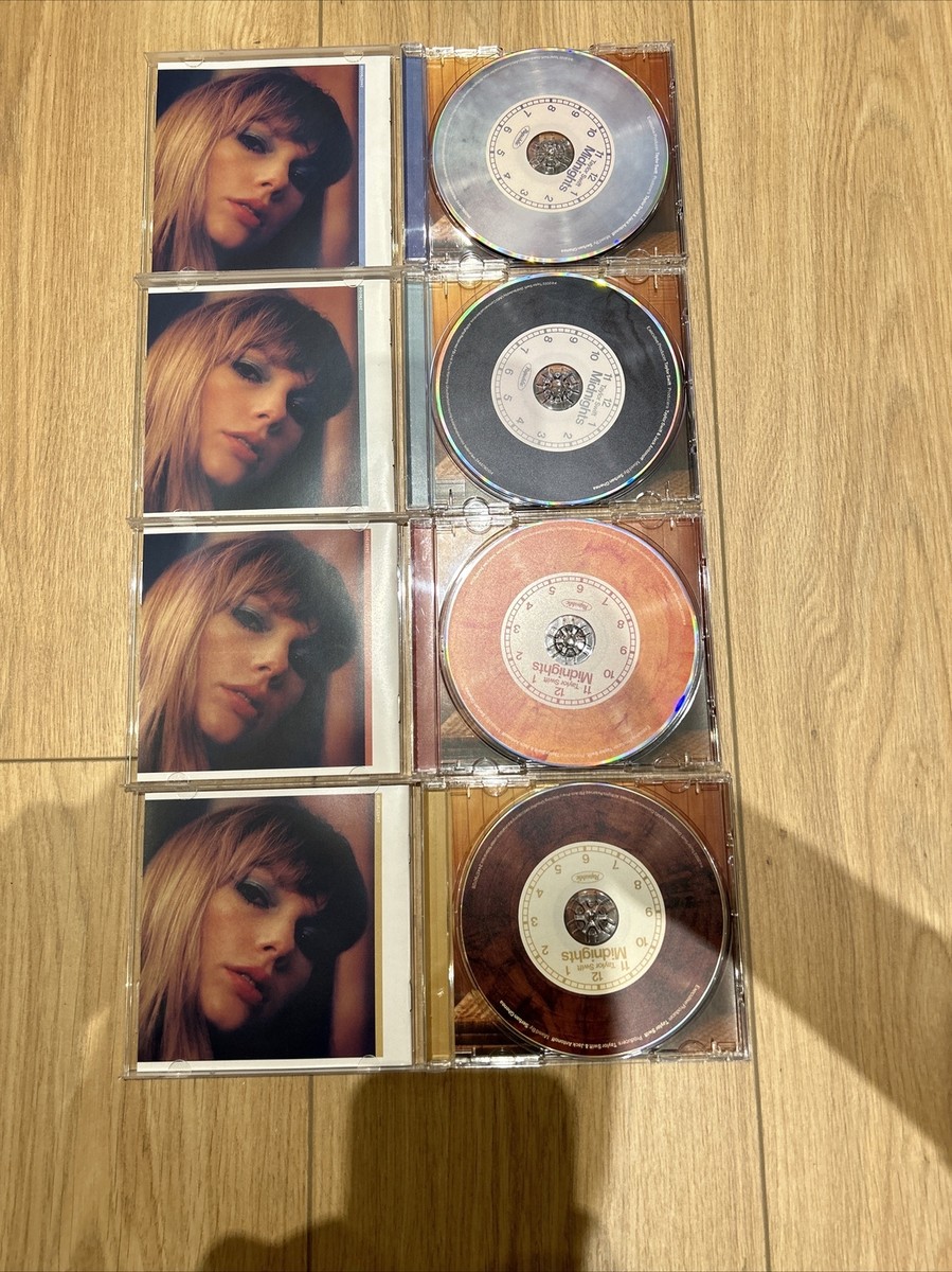 Taylor Swift Midnights CD Clock-MINT COND + RARE WITH CDs