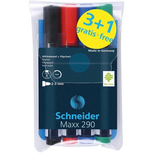 Schneider Maxx 290 Whiteboard- und Flipchart Marker farbsortiert 2,0 - 3,0 mm * - Bild 1 von 7