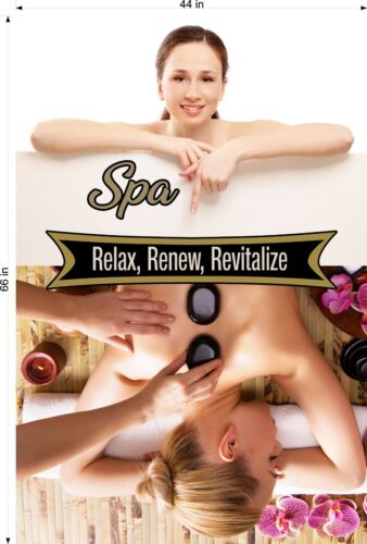 Spa 36 Perforated Mesh See-Through Window Poster Sign Body Massage ad Vertical - Picture 12 of 14