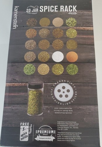 Kamenstein 20 Gläser drehbar gefüllt Gewürzregal Brandneu mit 5 Jahren Gewürz Nachfüllpackungen - Bild 5 von 12